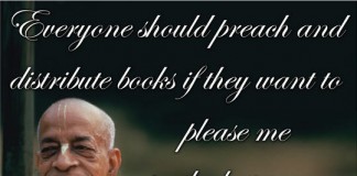 Book distribution transforms a celebration into a perfect sankirtan party