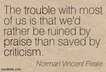 Criticism – Don’t hate it; deal with it