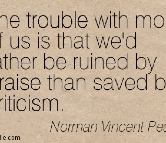 Criticism – Don’t hate it; deal with it