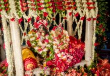 A glimpse into Radha-Madhava’s kunja – Jhulan Yatra 2017 Jhulan Yatra in Sri Mayapur