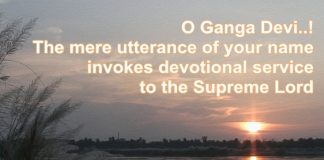 “O Ganga Devi, your waters are the ambrosia of love of Godhead” Ganga Devi