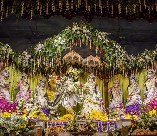 Sri Mayapur celebrates Sri Krishna Pushya Abhishek pushya abhishek